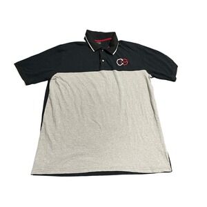COOGI Polo Shirt Mens 4X Black Grey Authentic Australian Gear Colorblock Pique